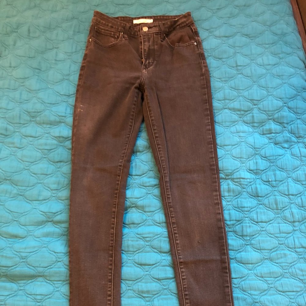 Faded Black High Rise Skinny Levi's Jeans